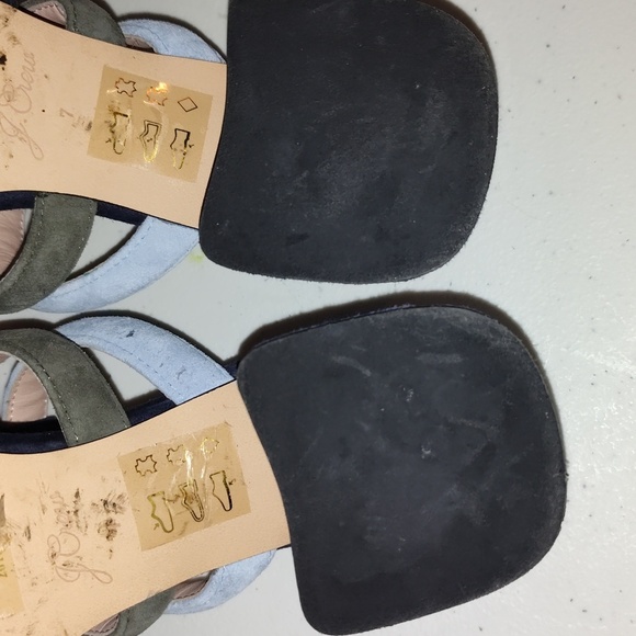 J.Crew Penny Multicolor Strappy Suede Slide Sandals, size 7 - Picture 10 of 12